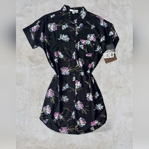 Vans Black Dress with Colorful Floral Print